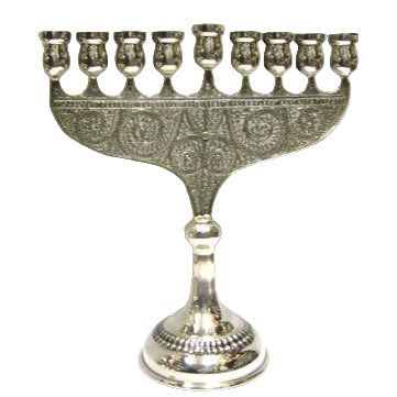 925 Sterling Silver Yemenite Filigree Made in Israel Menorah By Nadav 6.15'' High