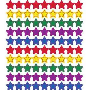 Stars Multicolor Chart Seals / Mni Stickers Set of 810 Seals