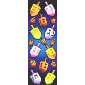 Colorful Chanukah Stickers "Dreidel" - 6 Sheets per Pack