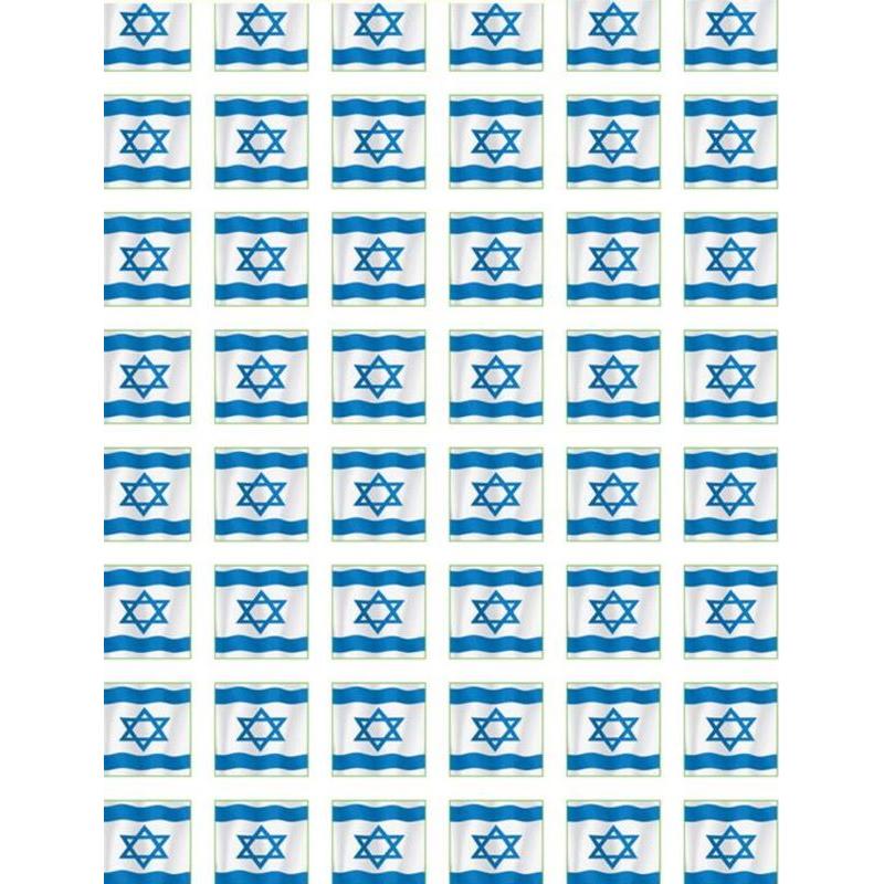 Israeli Flag Jewish Stickers 0.6" Set of 480