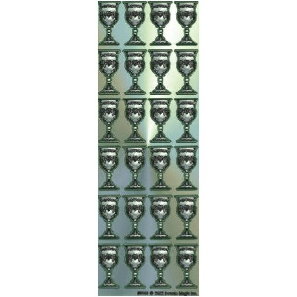 Passover Seder Cups Stickers Silver Tiny Kiddush Cups Goblet Becher Set of 144 0.5" each