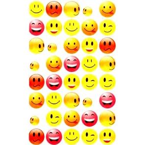 Smiley Yellow & Red Jewish Stickers - Set of 400