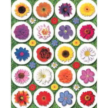 Colorful Flowers Jewish Stickers Set of 200 stickers