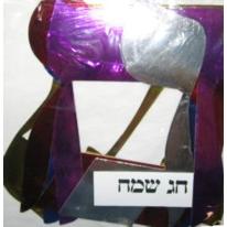 Multicolor Metallic Hebrew Letters Set 1 Sukka Decoration