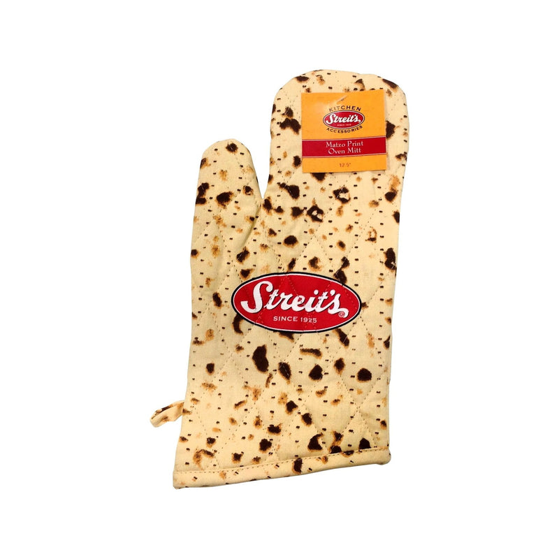 Streit’s Matzah Print Kitchen Accessory Set for Passover – Oven Mitt and Pot Holder Hostess Set