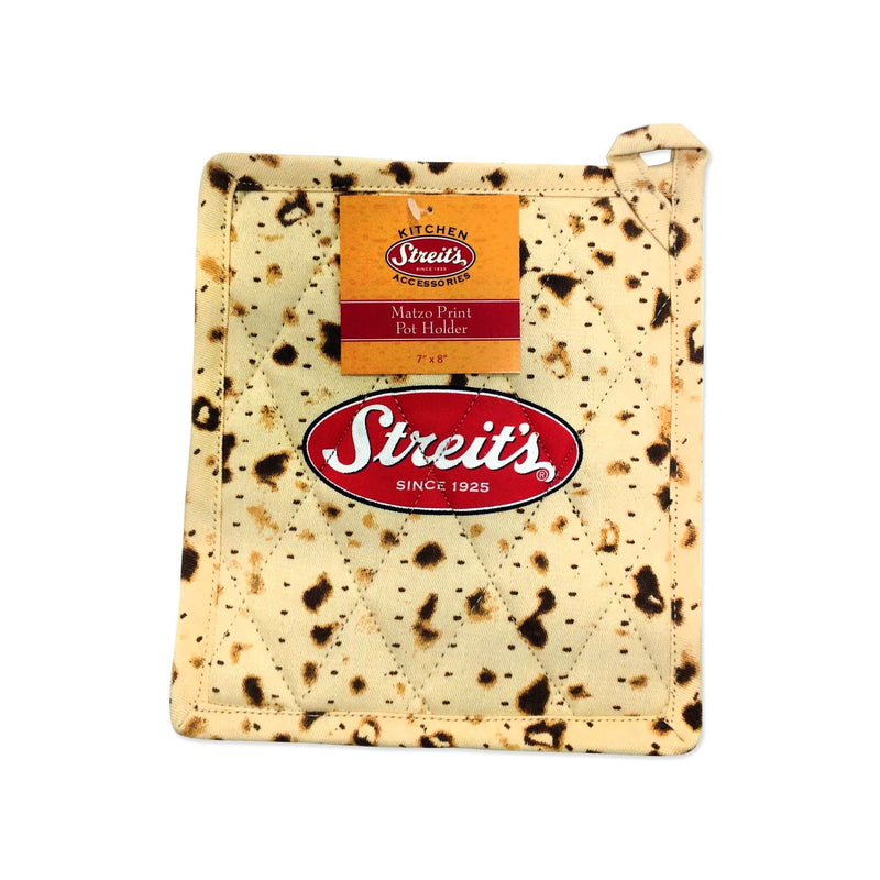 Streit’s Matzah Print Kitchen Accessory Set for Passover – Oven Mitt and Pot Holder Hostess Set