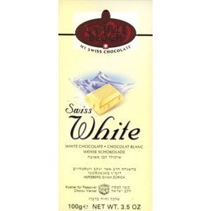 Swiss White Chocolate Dairy Cholov Israel Kosher for Passover
