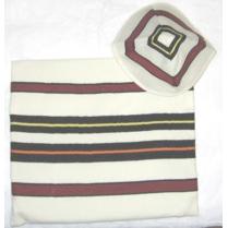 Bnei Or Tallit Multicolor Stripes 100% Wool Talis   with bag  Made in Israel Size 36" x 72"