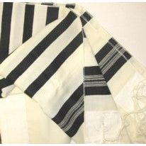 Black Stripes Pure Wool Tallit / Talis 18'' x 72'' By Mishkan Hatchelet