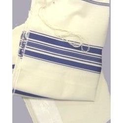 Blue Stripes Pure Wool Bar Mitzvah Tallit Available in many sizes