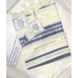 Blue / Silver or Gold  / Lurex Wool Tallit / Talis 18" x 72" Design may vary Web Offer 10% off