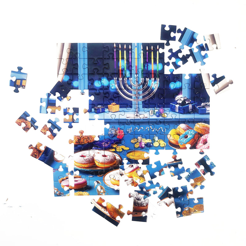 100 Piece Chanukah Scene Jigsaw Puzzle