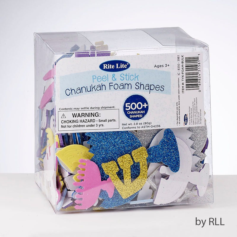 Peel & Stick Chanukah Foam Shapes Set of 500 Great for Classroom and / or Decoration
