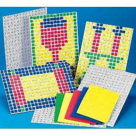 Mitzvah Judaic Foam Mosaic Craft Kit includes 3 Mosaic Template Cards