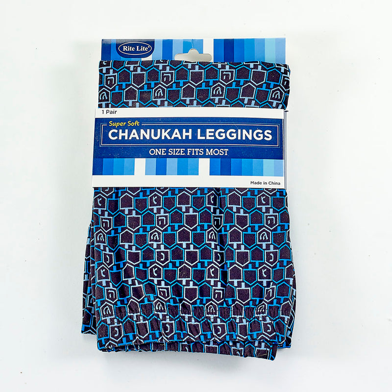 Dreidel Design Adult Chanukah Leggings