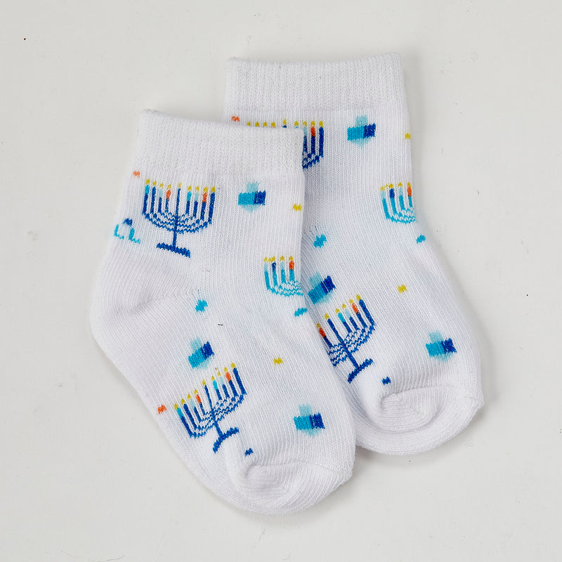 Menorah Chanukah Baby Socks Sizes 12-14 Mos