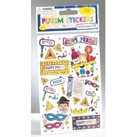 Prismatic Purim Stickers - 2 Sheets 4"x 6"