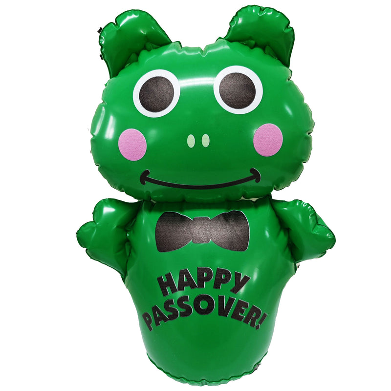 Inflatable Happy Passover Frog Inflates to 13.5"!