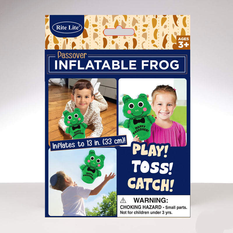 Inflatable Happy Passover Frog Inflates to 13.5"!