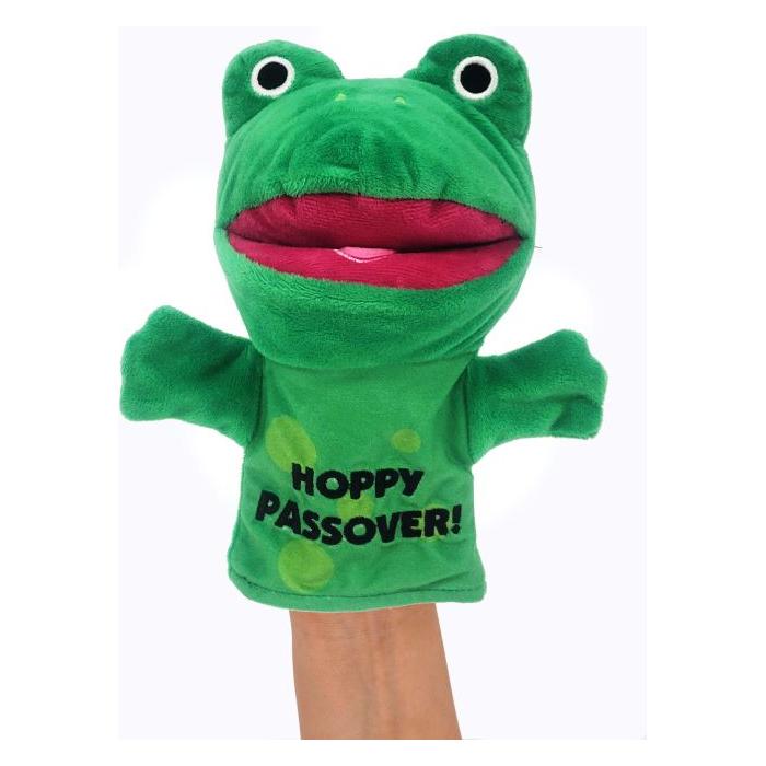 TYPP-PUP-FROG Happy Passover Embroidered Plush Frog Hand Puppet