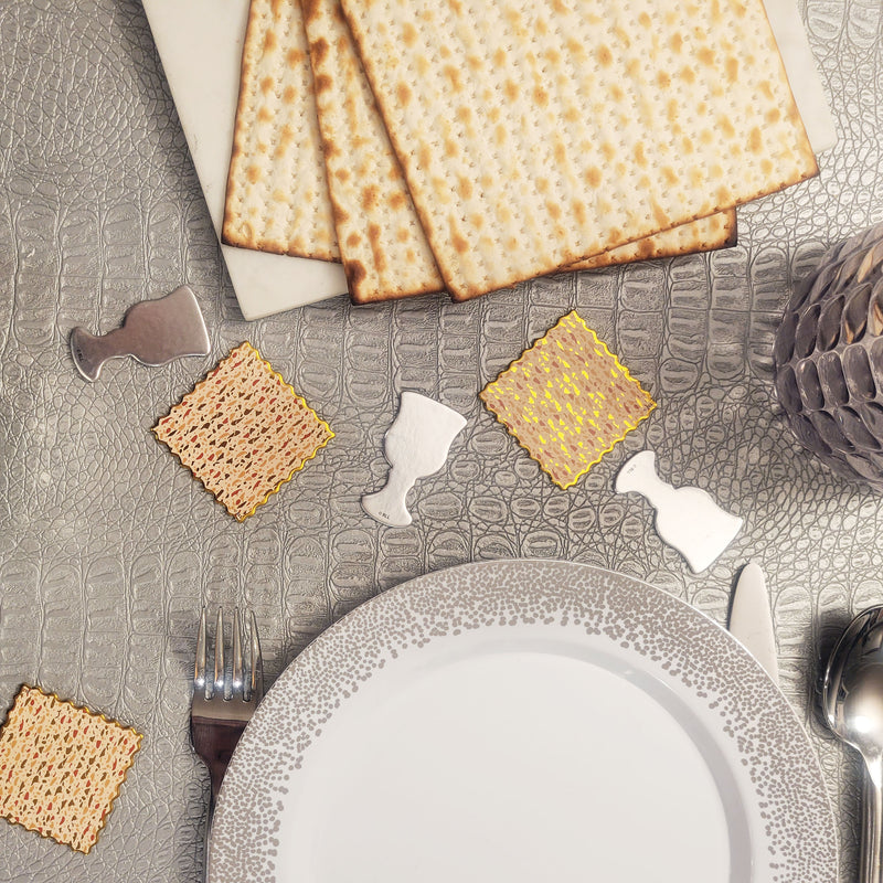 Passover Tablescatters 12 Foiled Matzah 6 Foiled Cups