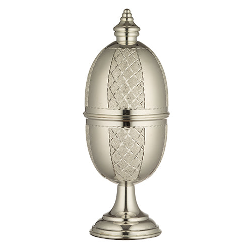 OUT OF STOCK Elegant Silver Plaged Metal Etrog Box Esrog Holder 9.65" High