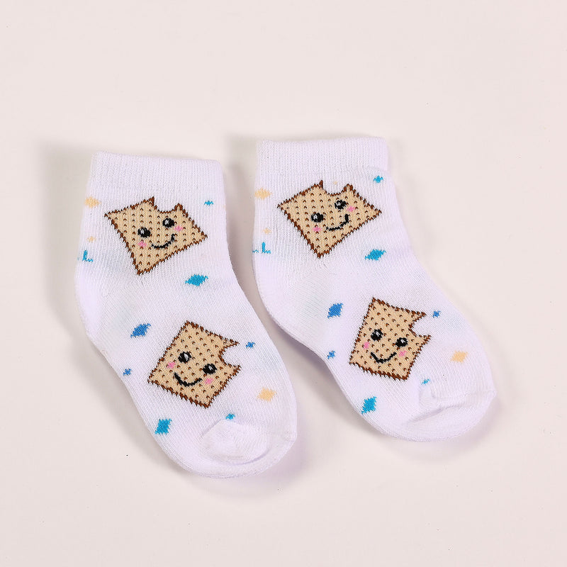 Smiling Matzah Passover Baby Socks Size 12-24m