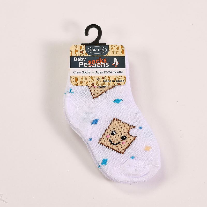 Smiling Matzah Passover Baby Socks Size 12-24m