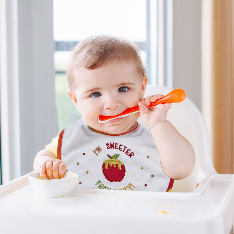 Embroidered Rosh Hashanah Bib 'm Sweeter Than Honey 80%Cotton/20% Poly