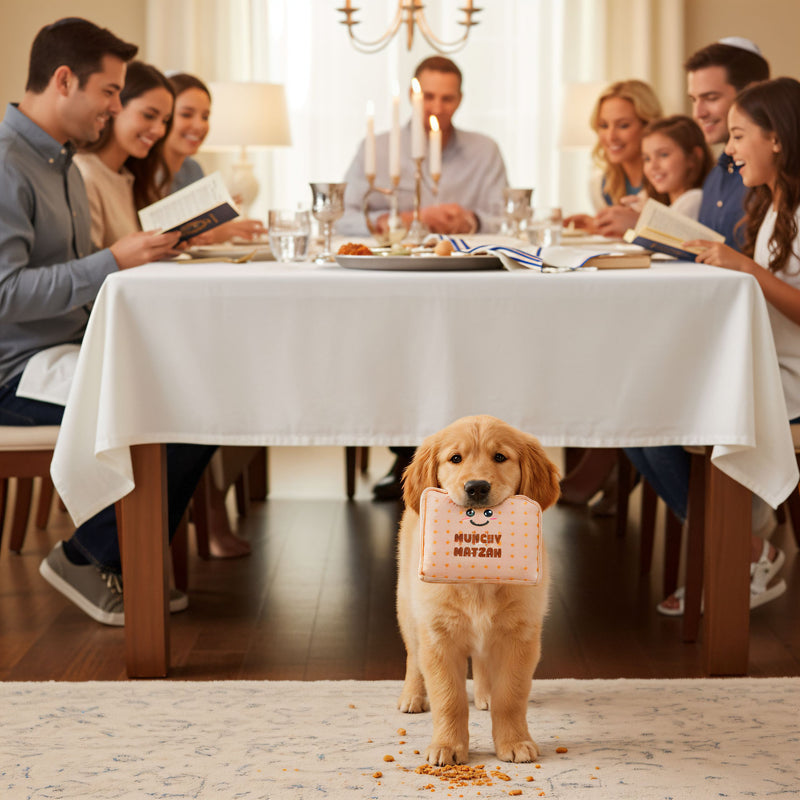 Chewdaica Passover Matzah Crinkly Dog Toy