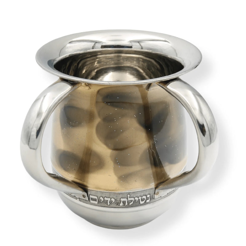 Gold Dipped with Black Brush Stainless Steel Netilat Yadayim / Washing Cup