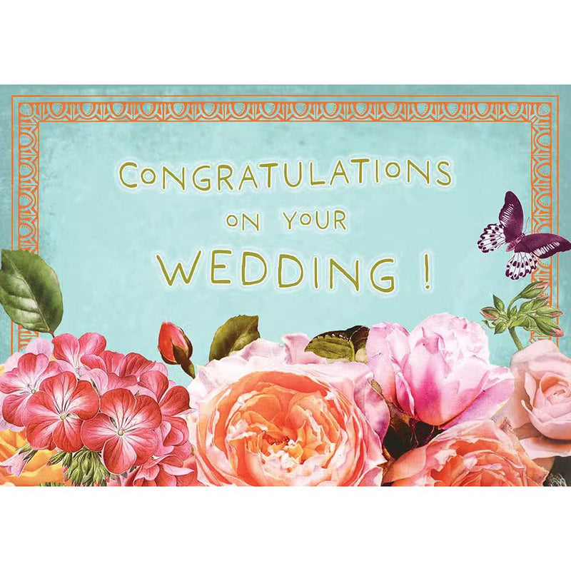 Congratulation on your Wedding Butterfly Jewish Greeting Card By Reuven Masel