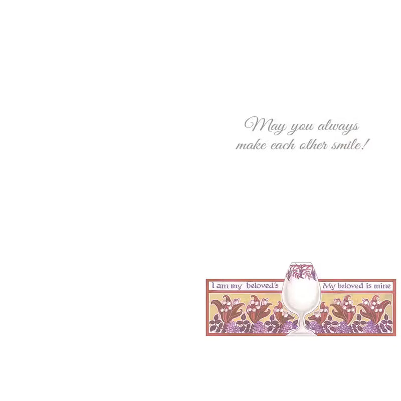 Wedding Chuppah with Grape Vines Jewish Art Greeting Card By Mickie Caspi with Envelope