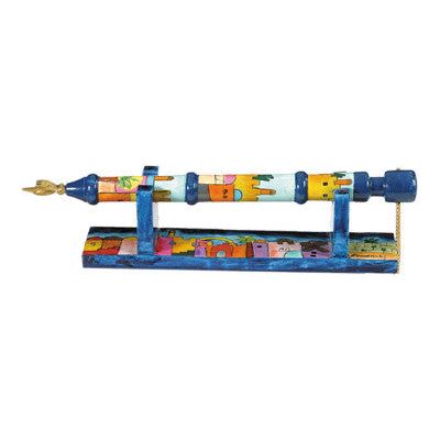 Jerusalem Yad / Torah Pointer Hand Painted Wood By Emanuel