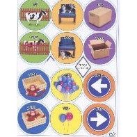 Jewish Hebrew Vocabulary Stickers : Opposites Adjectives