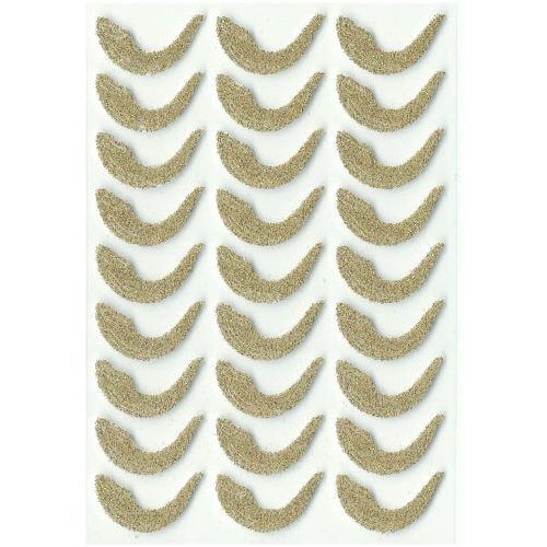 Gold Glitter Puffy Jewish Stickers Shofars Set of 27
