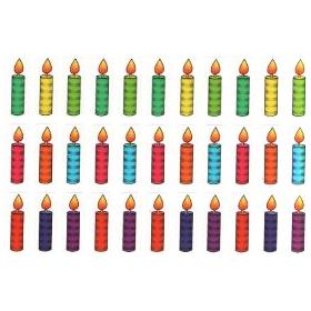 Chanukah Colorful Candles Stickers Set of 330