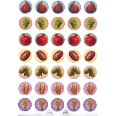 Seven Species Jewish Photo Stickers