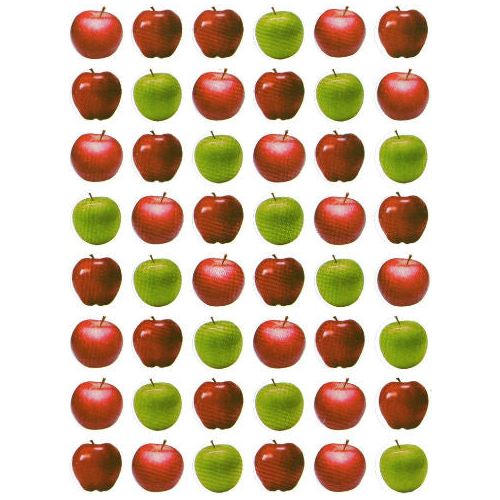 Apples Green and Red Jewish Rosh Hashana Stickers 0.75' Set of 480