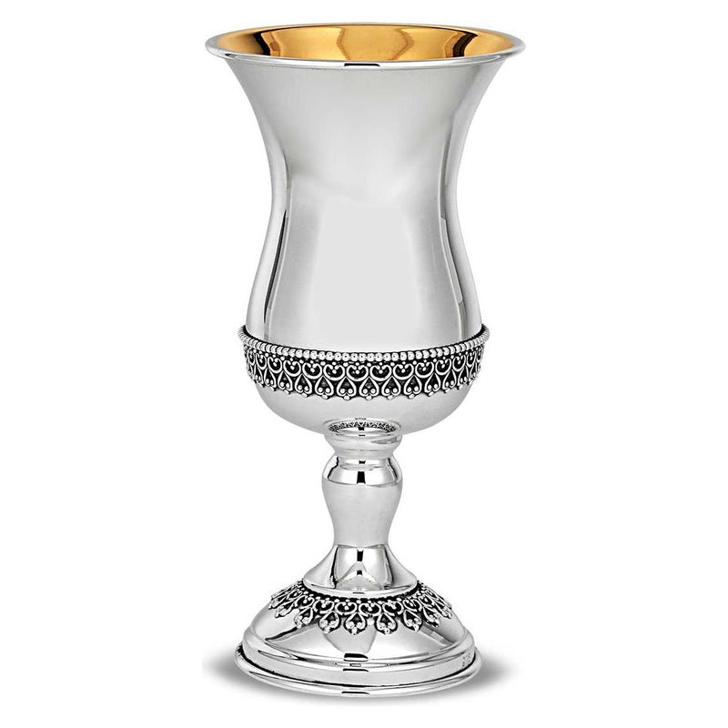 925 Sterling Silver Kiddush Cup Goblet 5.75" Made in Israel By Yossi and sons