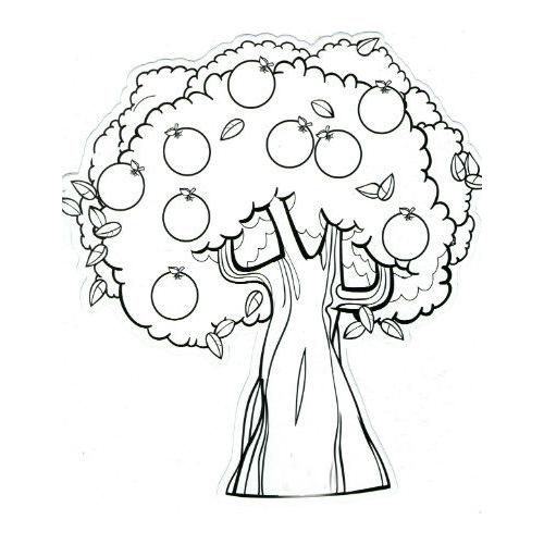 Cutouts Fruit Trees 7" Set of 20 Great Coloring Project for Classroom Or Tu B'Shevat