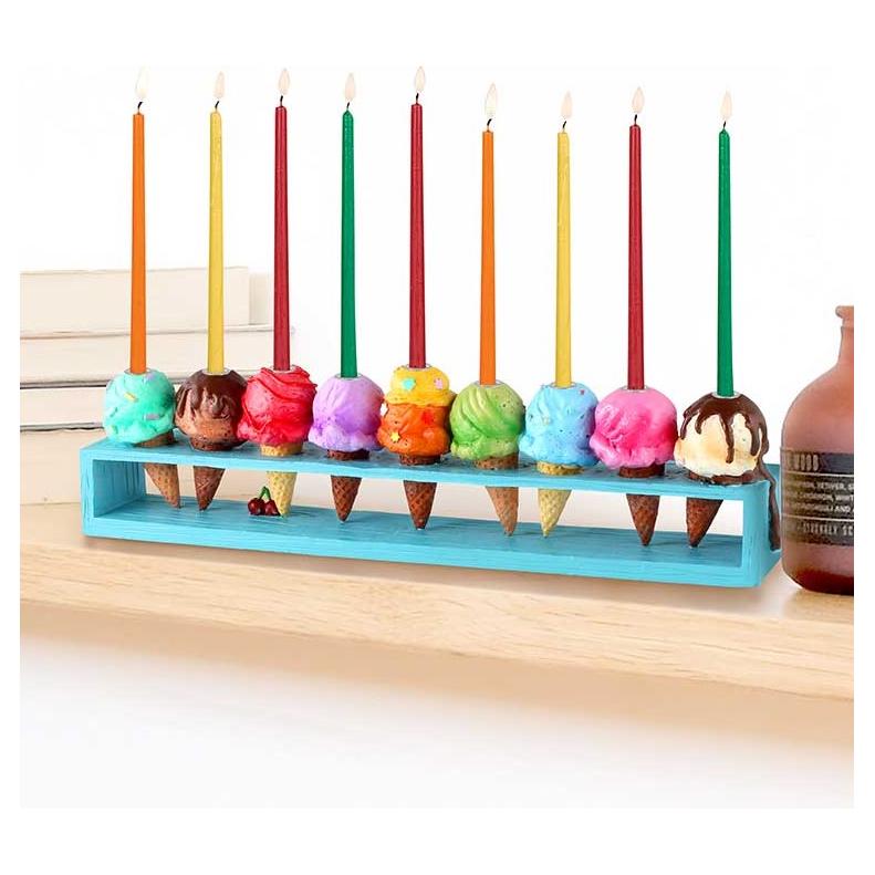 Children's Ice Cream Cones  Menorah Polyresin