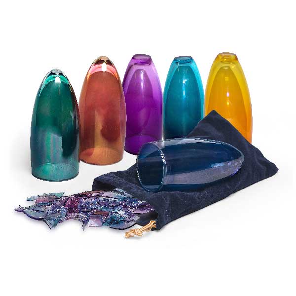 Mazel Tov Breakable Wedding Colorful Blown Glass Vessel For Chuppah Stomp