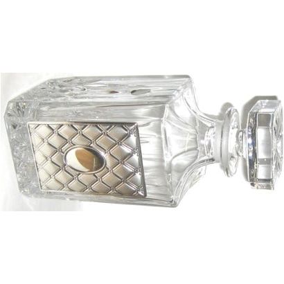 925 Sterling Silver / Crystal Wine Decanter By Hadad bros. Made in Italy