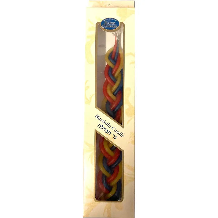6 Wicks Safed Havdalah Candles Pure Beewax Hand Crafted in Israel