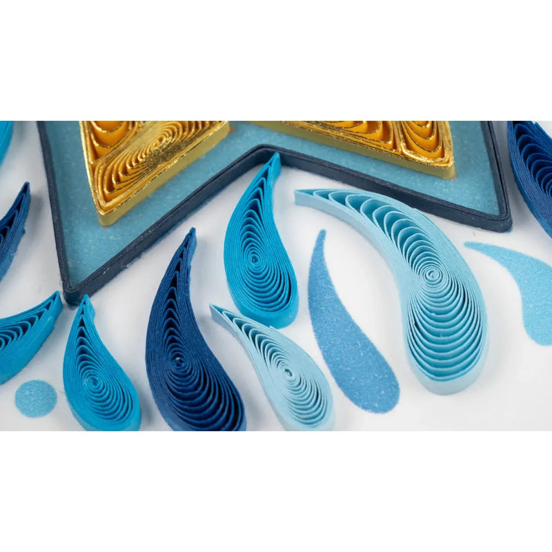 Mazel Tov on Your Bar Mitzvah Star of David Jewish Luxury Quilling Greeting Card Hand Made  by a highly skilled artisan