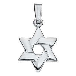 925 Sterling Silver Star of David Magen David Child's Pendant 18" Necklace Rope Chain