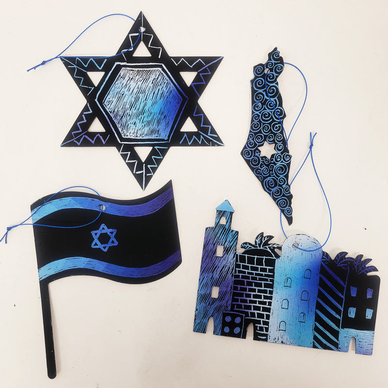 "Israel" Scratch Art