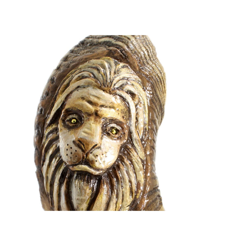 High End Judaica from Israel Lion Of Judah Ram Shofar Hand Carved by the Israeli artist Andrey Sofin
