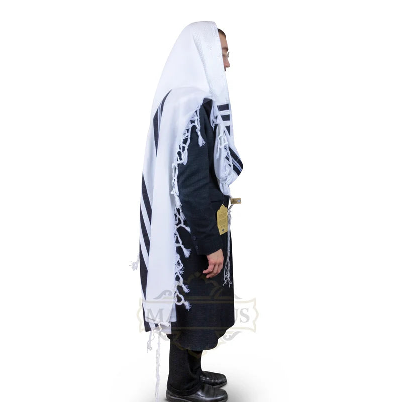 Ultra Lightweight Tallit Talis HaMefoar Lining Side Band Thick Avodat Yad Tzitzit Size 55